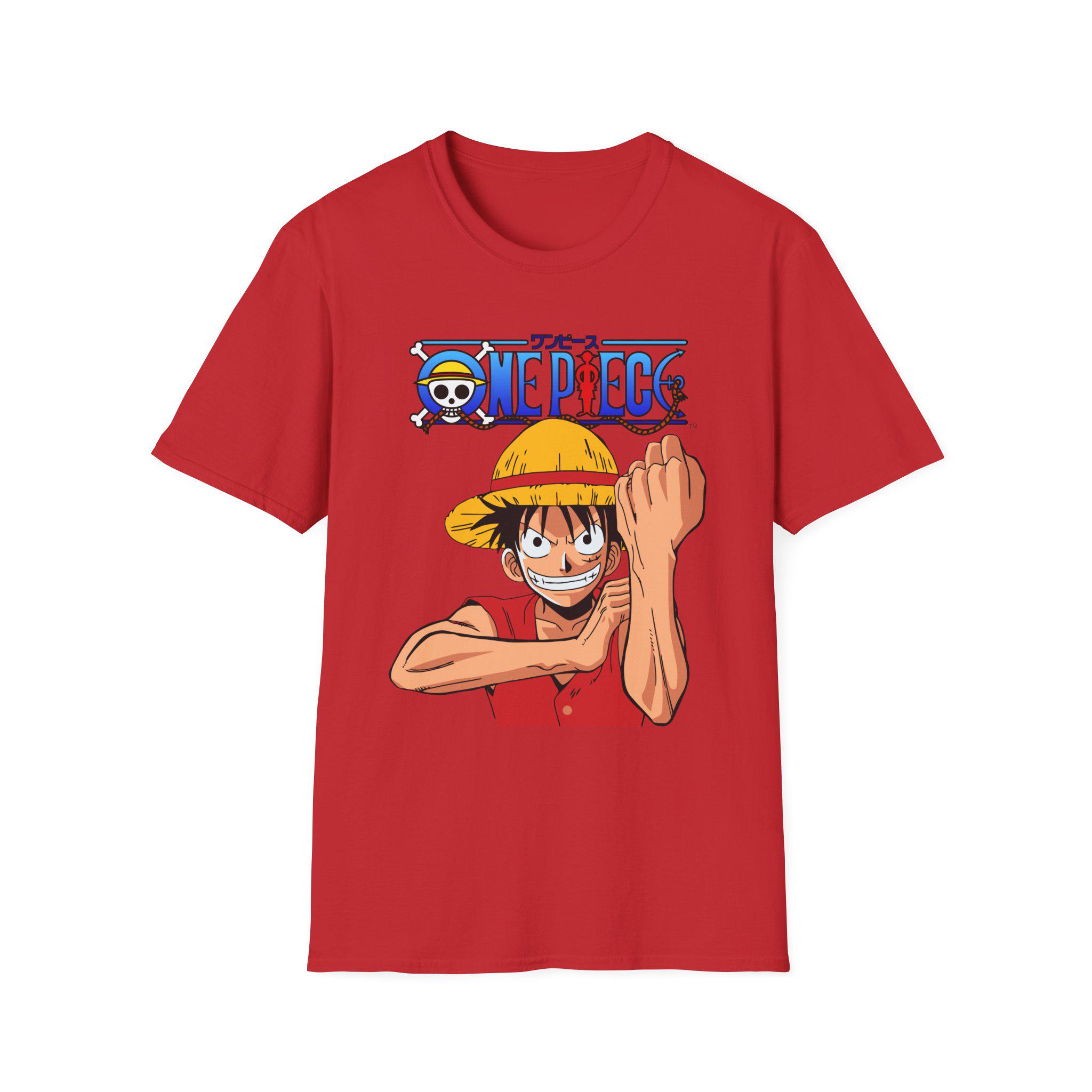 Summer Hot Sale Straw Hat Pirate Monkey D Luffy Tshirt Anime One Piece Tee Unisexs Round Neck Short Sleeve S