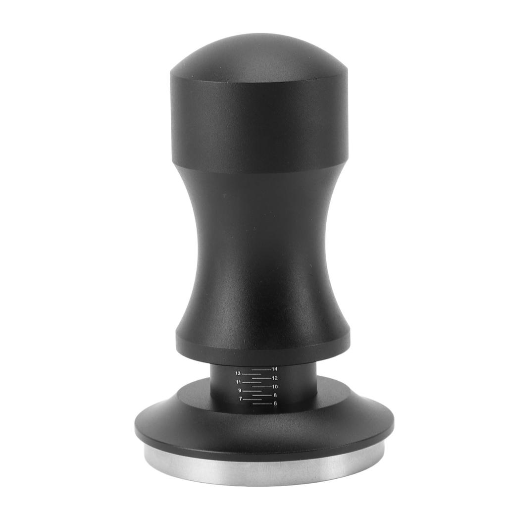 Coffee Tamper Adjustable Depth Spring Loaded Coffee Tamping Tool with Scale for Home Cafe