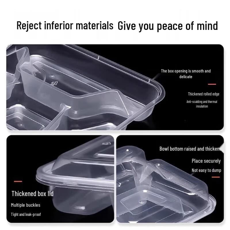 Luqian Disposable Compartment Takeaway Food Containers