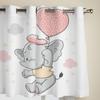 Słodki Słonik Z Różowym Balonem Zasłony Okien Do Salonu Luksusowy Wystrój Sypialni Zasłony Okien Kuchennych
