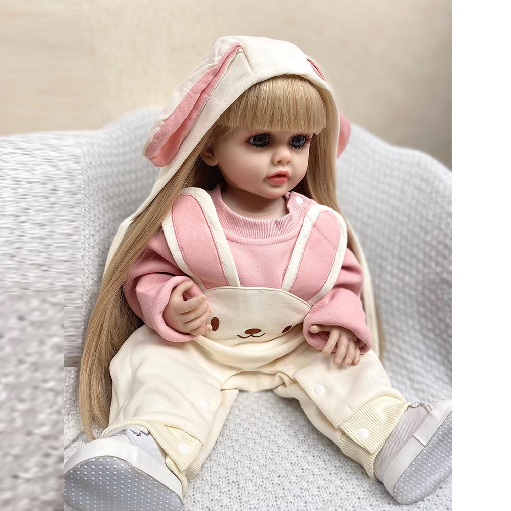 

Детские силиконовые куклы реборн для девочек 55 см, милые реалистичные мягкие формы для новорожденных, наборы кукол принцессы, милые подарочные игрушки для детей 55cm