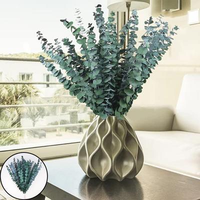 10 Uds hoja de eucalipto Artificial No marchita sin riego accesorios para fotos realista reutilizable