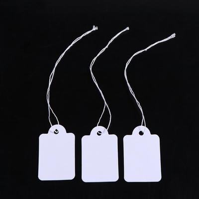 100Pcs Multipurpose DIY Price Display Cards with Cotton Thread Sewing Supplies Price Tag Price Label Hang Tag Garment Tag