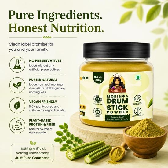 Moringa Stick Powder 200g x 2 | Winter Wellness Superfood for Immunity, Joint & Bone Support | Preservative-Free Herbal Nutrition