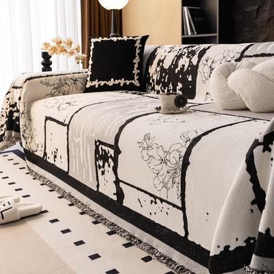 Chenille Geometry Sofa Cover Living Room Modern Non-slip Sofa Cushion Four Season Universal Couch Mat Thickened Protector Covers
