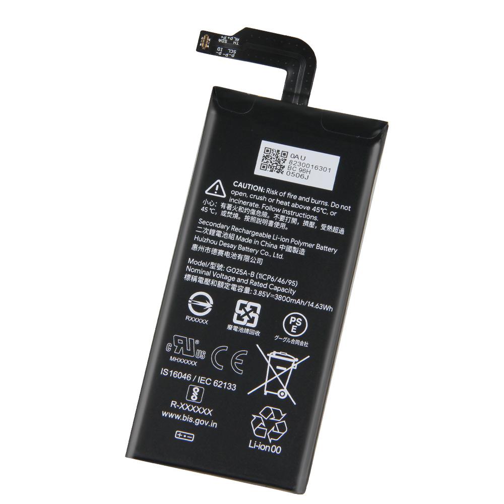 Rechargeable Lithium Battery For Google Pixel 5 XL Pixel 4A 5G Version G025A-B Phone Battery 3800mAh