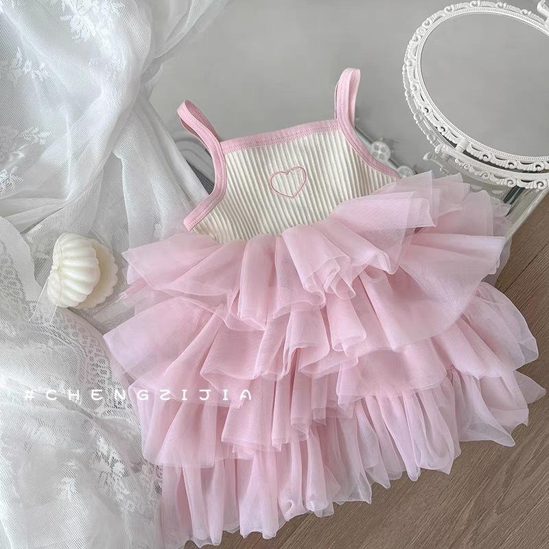 Summer Baby Girl Princess Dress Cute Tiered Cake Skirt Sleeveless Puffy Tutu Sundress For Toddler Kids Party Wear 73