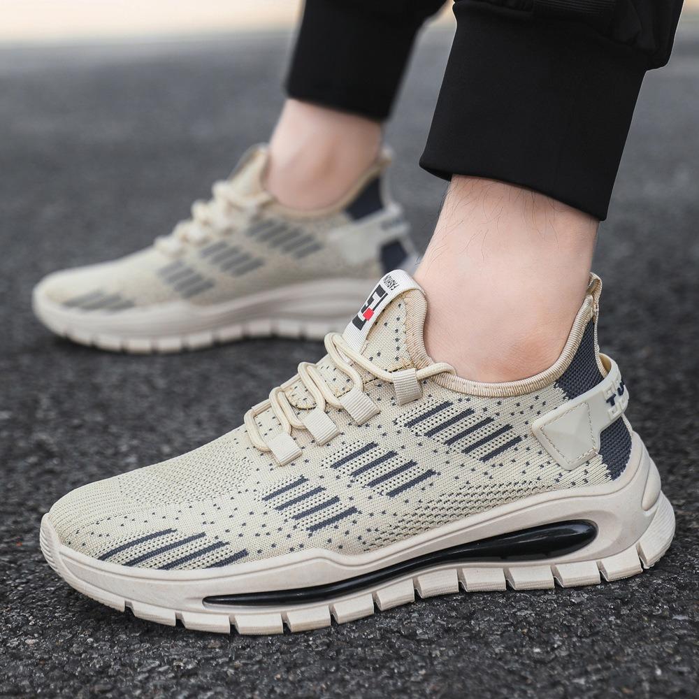 Summer Men's Round Head Outdoor Casual Men's Shoes, Fly-woven Mesh Breathable New Men's Sports Shoes Men's