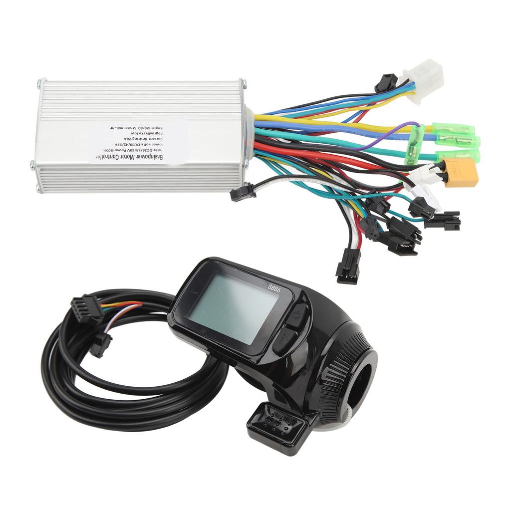 Brushless Motor Controller 36V 48V 60V 500W 28A 3 Mode Sine Wave Motor Speed Regulator with Display