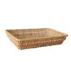 Wood Color Woven Serving Tray Rectangle Multifunctional Storage Basket  Home Organization