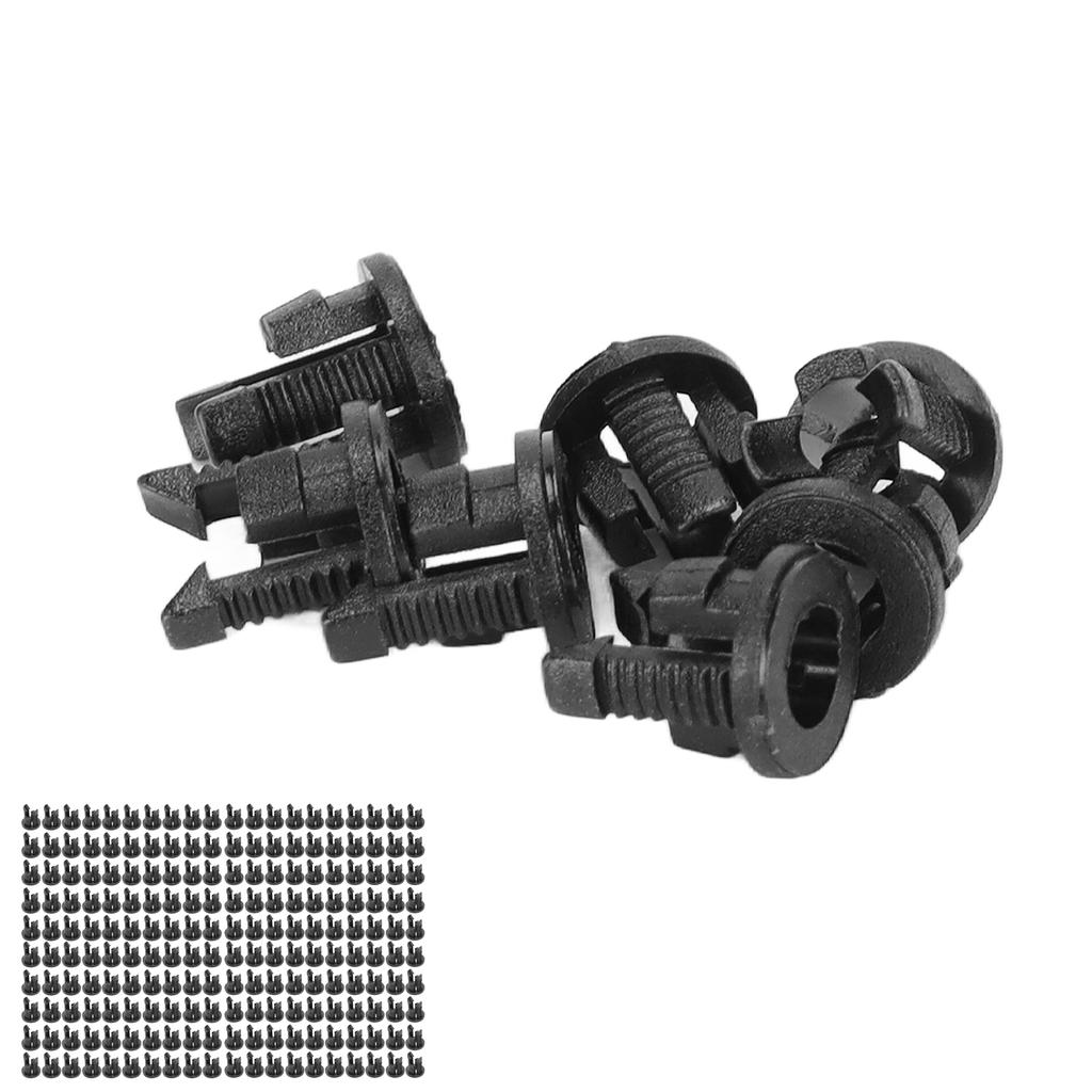 200 sztuk Uchwyt na diodę LED 3mm Uchwyt na lampę LED Nylon66 Czarny Montaż na panelu Klips na LED