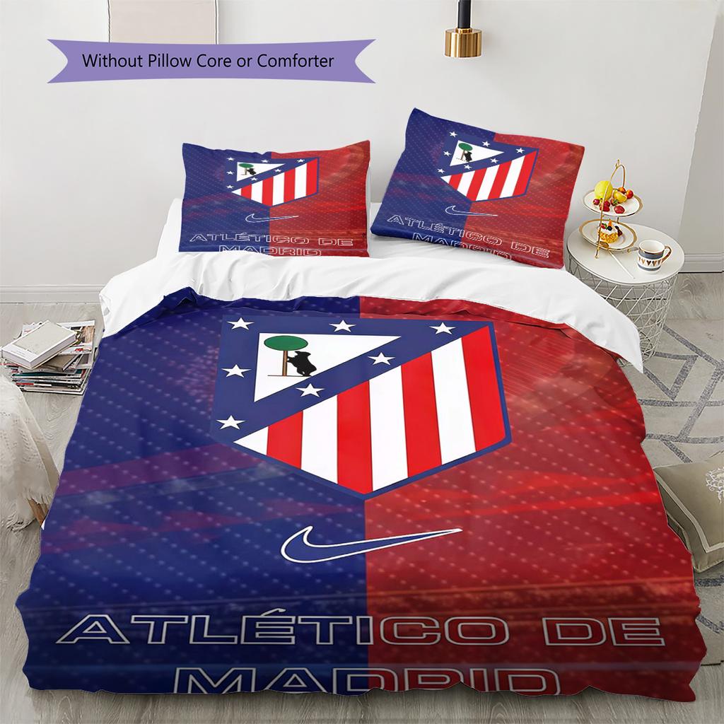 Ensemble couette et taies d'oreiller Atleti Décoration de maison Cadeau d'anniversaire (1 housse de couette + 2 taies d'oreiller, sans garniture.)