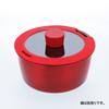 Bestco Pot Glass Lid 18cm Single Item Red IH Compatible Delicious Sine Volt NM-129