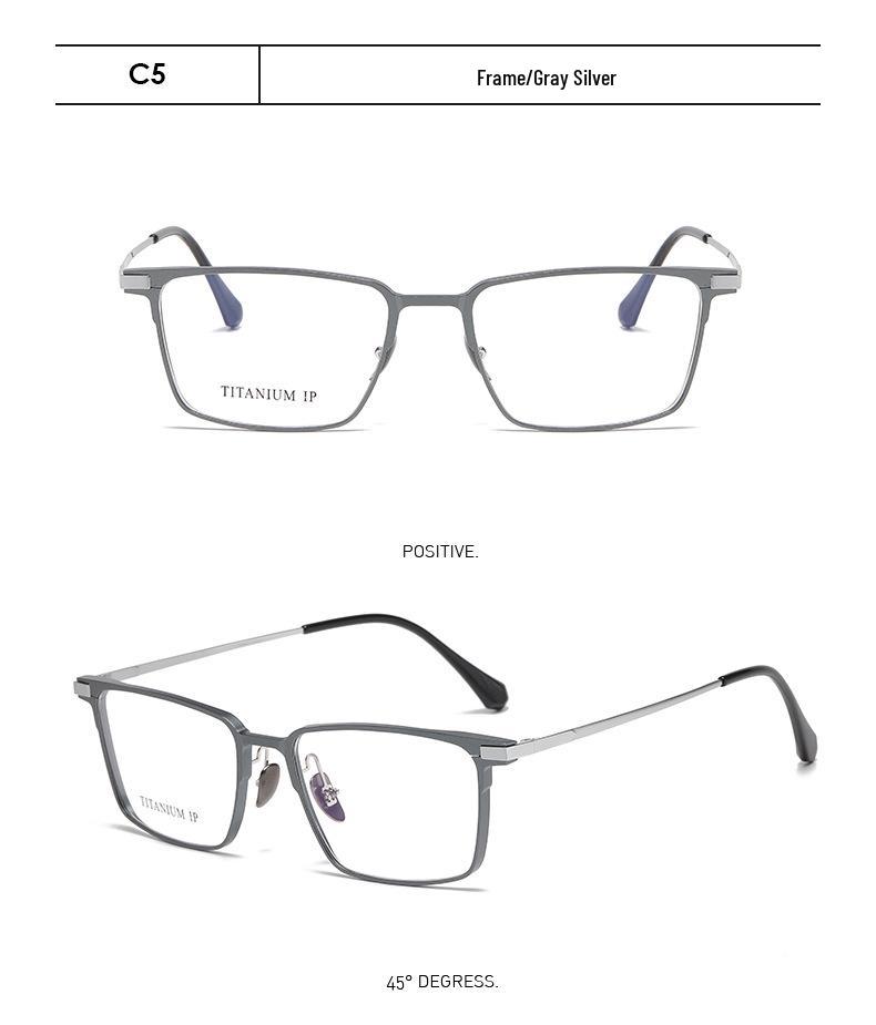 Trendy Pure Titanium Myopia Glasses for Men & Women – Super Light, Prescription-Compatible Frames for Small Faces