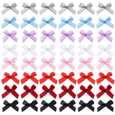 50pcs/lot 5x4cm Satin Ribbon Bow Small Bowknot Gift Flower Craft Decoration Handwork DIY Party Decoration Hair Accessories