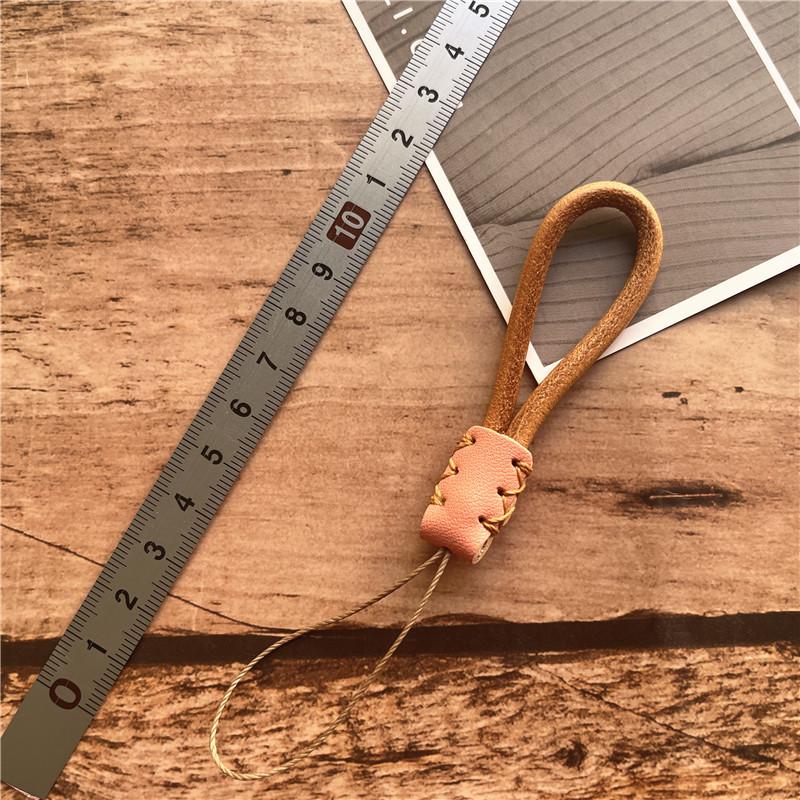 

Cord for Keys Handmade Keychain Lanyard Genuine Leather Short Lanyards Cowhide Keychain for Cell Phone U Disk Cell Accessories