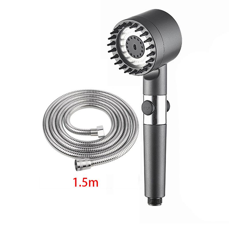 

4 режима насадки для душа, насадка для душа высокого давления, одна кнопка, массажная насадка для душа с фильтрующим элементом, аксессуары для ванной комнаты with 1.5m water pipe