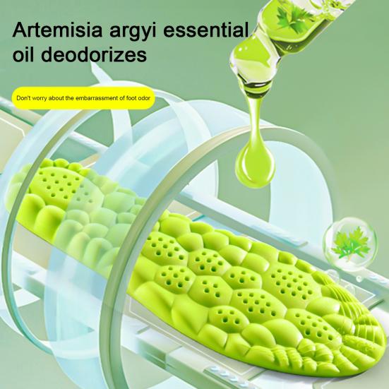 Breathable Insoles Shock Absorption Fast Drying Shoe Inserts Running Sports Insoles Moisture Absorbing Running Orthopedic Care Insoles