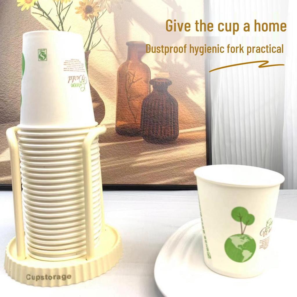 Multifunctional Desktop Cup Holder and Dispenser for Coffee and Tea Cups