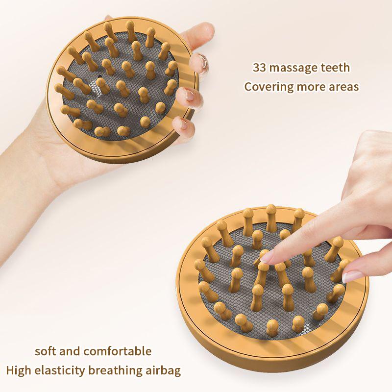 Multi-Functional Pp+Wood Therapy Massage Comb Scalp Head Massager Natural Wood Circular Tooth Guasha Scraping Body Massager