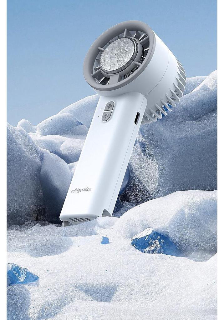 Top-Selling Portable Rechargeable Ice Pack Handheld Fan with Display Screen for Outdoor Summer Travel Cooling