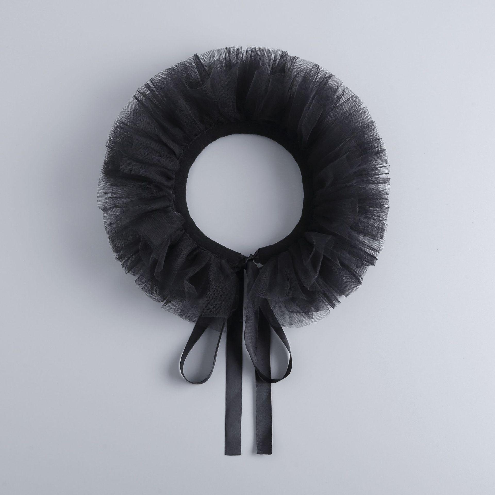 

Женский декоративный шарф на Хэллоуин, женская рубашка со съемным воротником, фальшивый воротник, весенне-осенний свитер, блузка, шейный платок, галстук