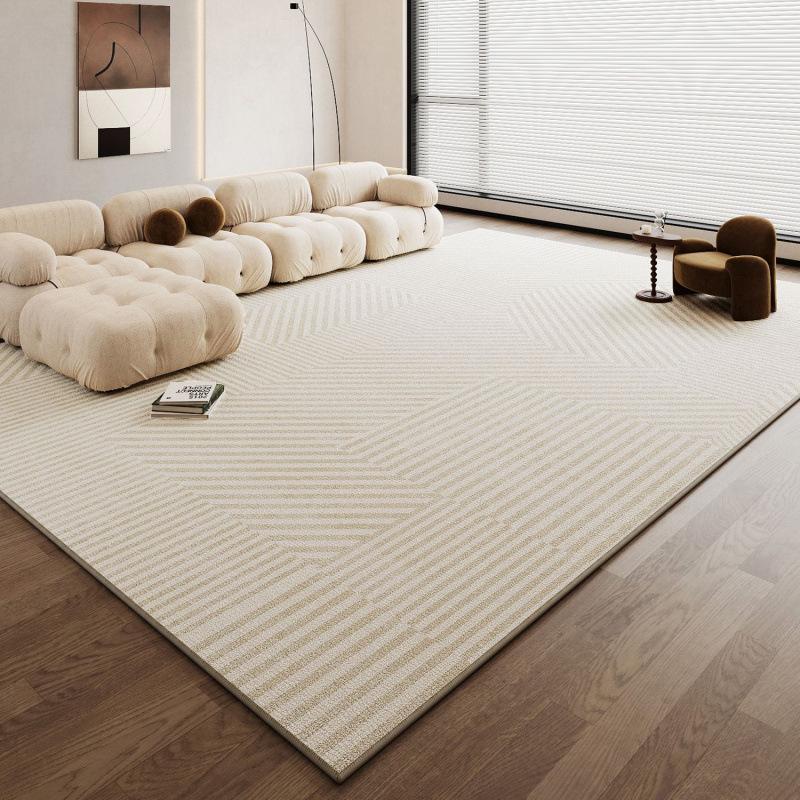 Carpet Living Room 2025 Cream Wind Leave-In Washable Bedroom Bedside Blanket Light Luxury Premium Sand Coffee Table Floor Mat