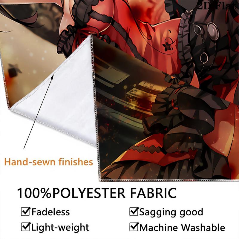 Kurumi Tokisaki Wall Tapestry Aesthetic Wall Hanging Printed Fabric Blanket Decorative Tapestries for Bedroom Living Room Home Decor