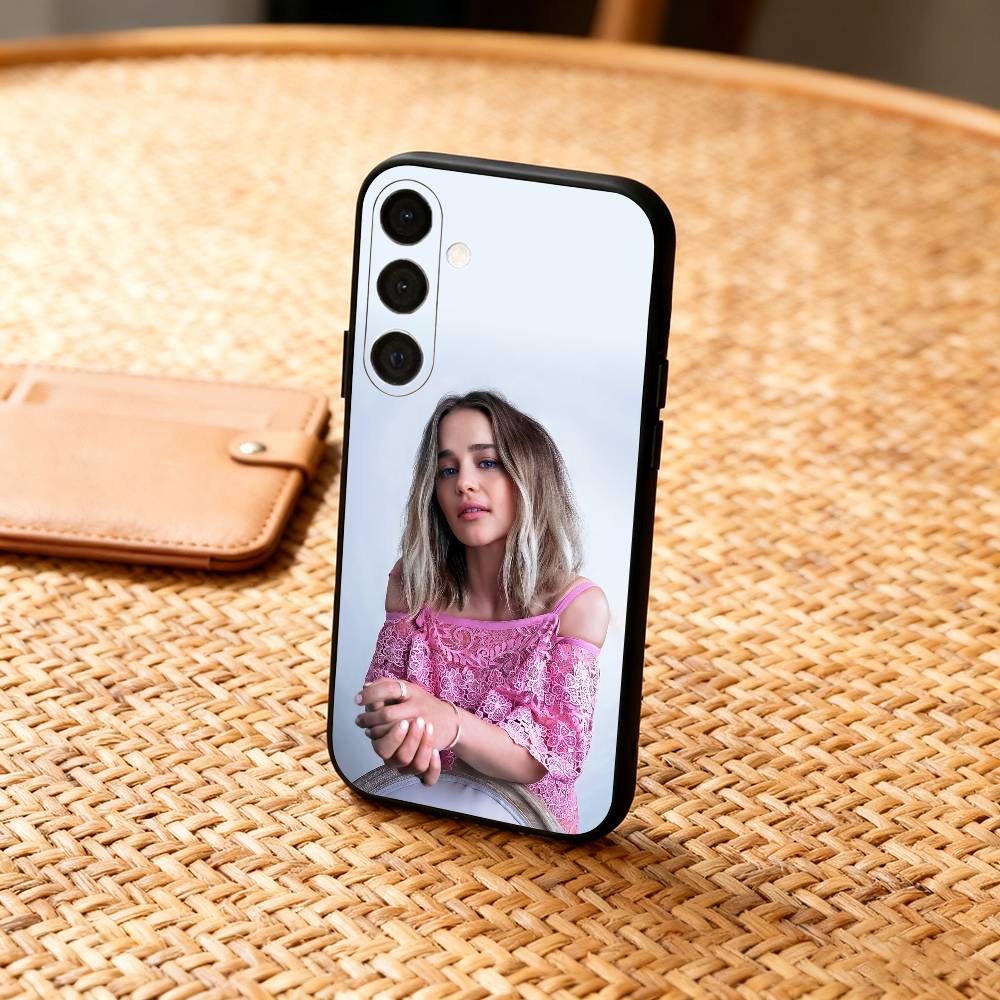 Actress Emilia Clarke Phone Case For Samsung A73,A21s,A22,A31,A32,A52,A53,A71,A80,Soft Black Shell