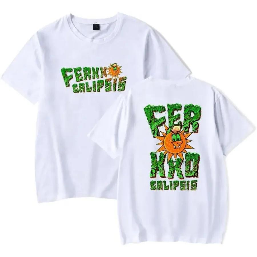 Rapper Feid Ferxxo T-shirts Ferxxocalipsis Album Merch Women Men Fashion Casual Short Sleeve Summer Oversized Tees Streetwear