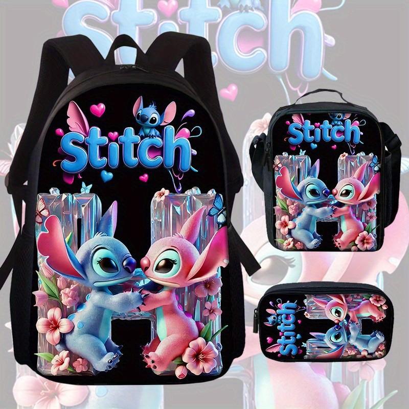 Stitch Rucksack für Kinder aus Oxford-Stoff mit Rückenschutz für den Schulgebrauch