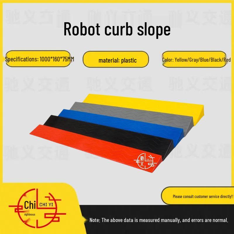 Triangular Indoor Robot Vacuum Climbing Pad - Plastic Small Step Ramp for Household Thresholds