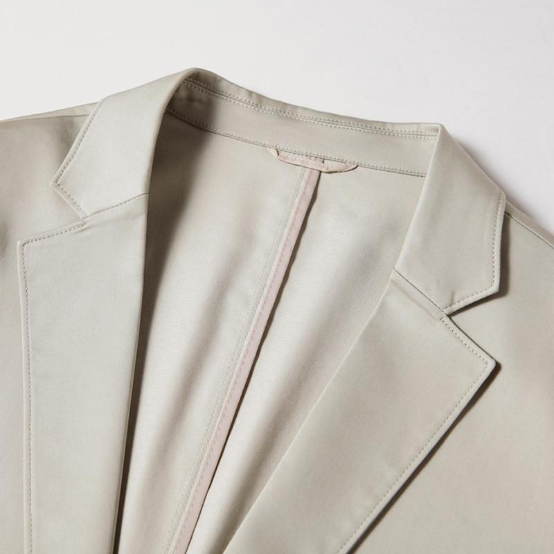 Spring and Autumn Light Luxury Business Single West Middle-aged and Young People Solid Color Tencel Suit High-end Jacket