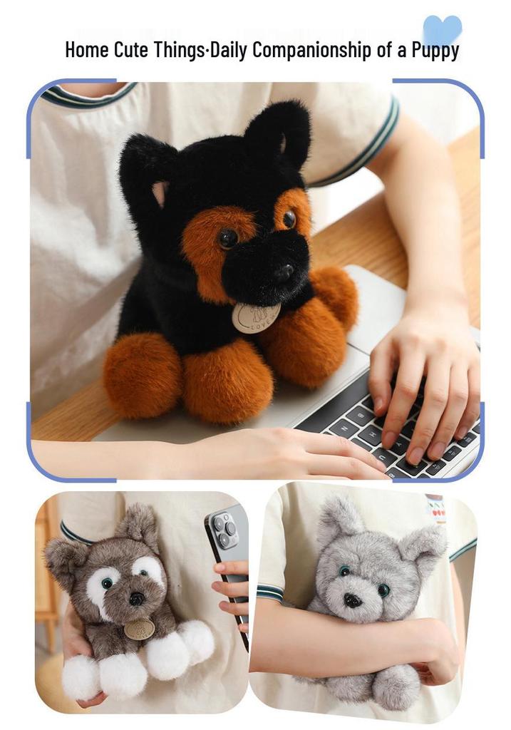 Adorable Fluffy Husky Plush Toy Doll