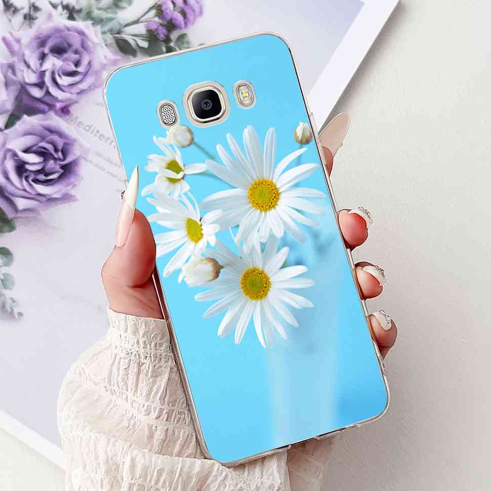For Samsung Galaxy J7 2016 SM-J710FN Cartoon Animals Soft Silicone TPU Cover For Samsung J7 Core SM-J701F Fashion Flowers Shell