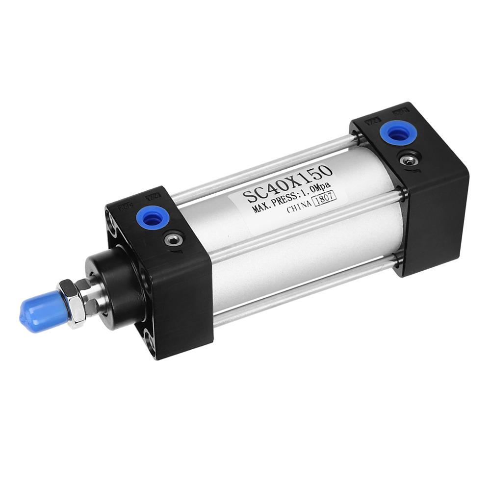 Air Pneumatic Cylinder Double Acting SC40 Standard Aluminum Alloy ComponetsSC40x150