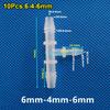 10Pcs Varied Diameter 3 Way Connector Plastic Hose Fittings  for Aquarium Fish Tank Fittings