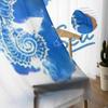 Seahorse On A Watercolor Sheer Curtains For Living Room Modern Fashion Valance Curtains For Kitchen Tulle Curtains