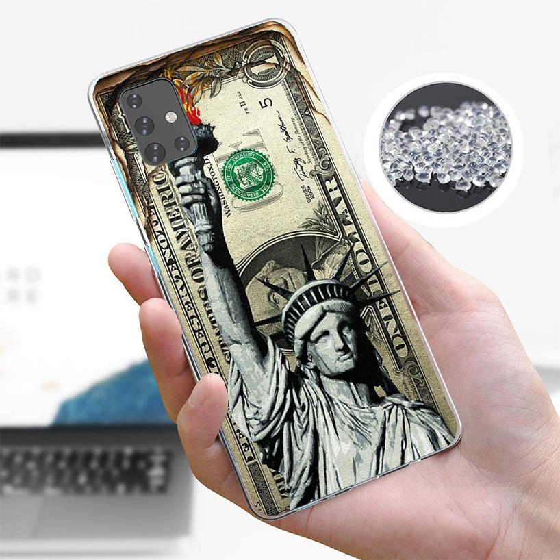 Banknote Dollar Cash Money Phone Case For Samsung Galaxy A52 A32 A22 A12 A02S A50S A30S A51 A31 AA71 Note 20 Ultra 10 S10 Plus G