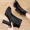 Fashion Super High Heels Women Snow Ankle Boots Platform Pointed Toe Sexy Shoes Chunky Chelsea Boots 2024 Trend Winter Goth Botas Mujer