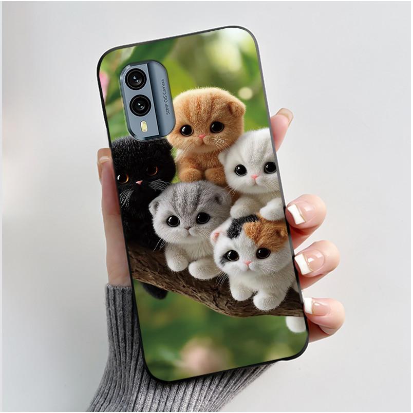 Casing For Nokia X30 5G Anti-scratch Bumper Soft Shell For Nokia XR21 Beautiful Brightly Colored Sunflower Pattern Black Case