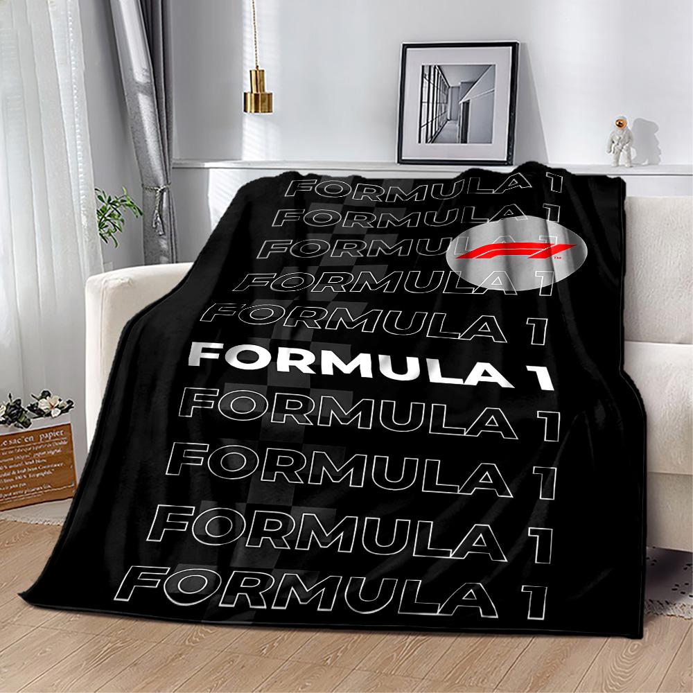 Bold White Logo Design Blanket Soft Warm Cozy Perfect for Sofa Bed Livingroom for All Occasions Stylish Decor Best Holiday Gift for Friends Family
