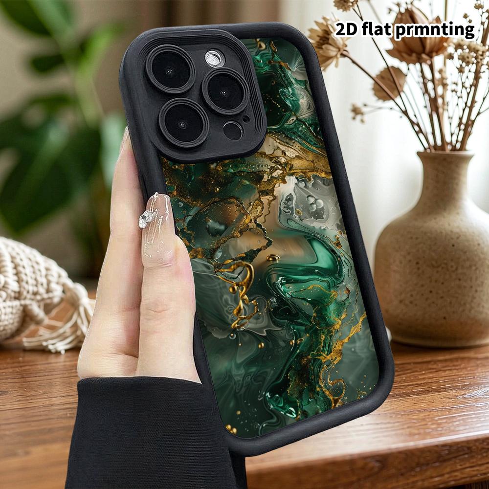 Phone case: 2D flat design suitable for iPhone 18 17 16 15 14 13 Pro tiered protective case, semi-transparent fluid, Christmas and Halloween gift