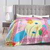 Usahana Cartoon Super Soft Blanket  Girls Boys Plush Bedding Throws Pattern Couch Chair Flannel Bedspread Sofa Bed Cover