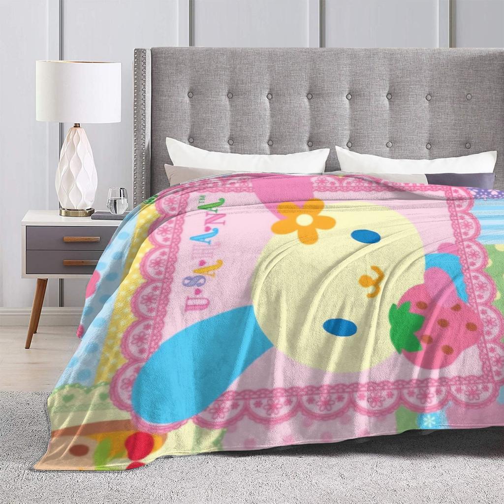 Usahana Cartoon Super Soft Blanket  Girls Boys Plush Bedding Throws Pattern Couch Chair Flannel Bedspread Sofa Bed Cover