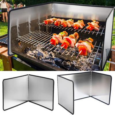 Splash Guard Multi-purpose Dining Room Accessory Portable 2 3 Sided Grease Splatter Screen Long-lasting Prevent Oil Spill Long Term Use