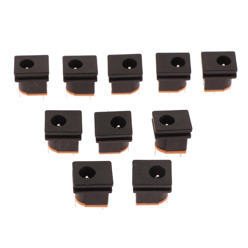 

10Pcs DC Female Jack Square Panel Mounting Connectors 5.5X2.5MM DC Power Supply Socket Connector DC-015 5.5*2.1mm