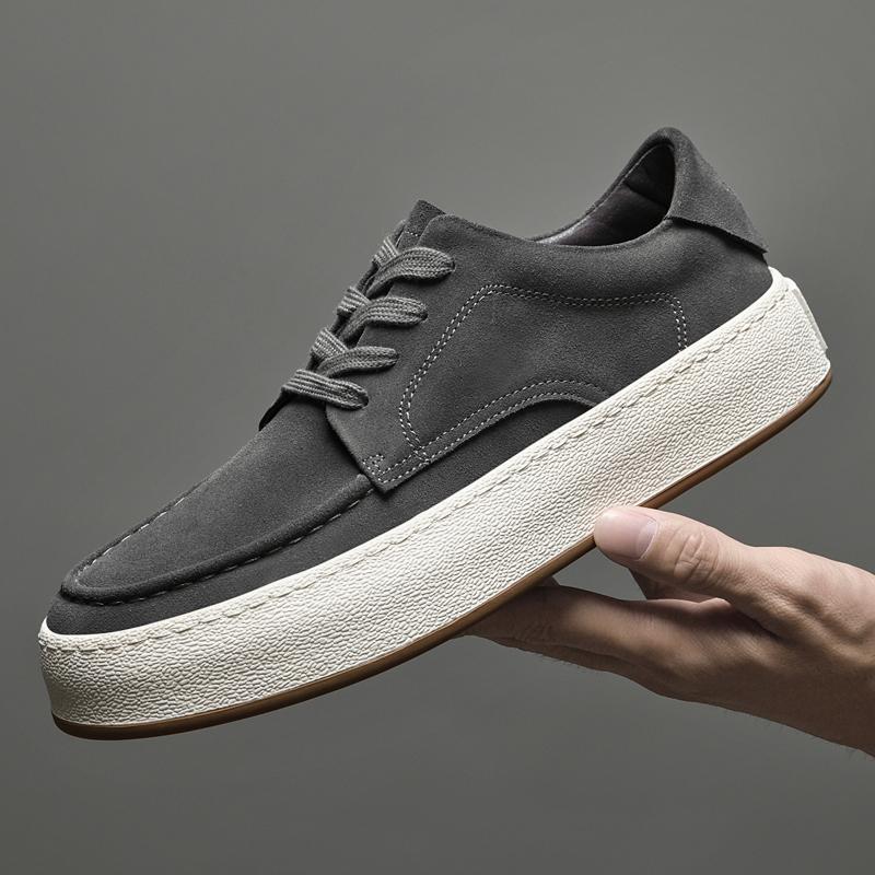 Mode Hohe Qualität Herren Herbstmode Lässig Outdoor Board Schuhe Klassisch Gelb Anti Fell Schnürschuhe Bequeme Dicksohlige Freizeitschuhe