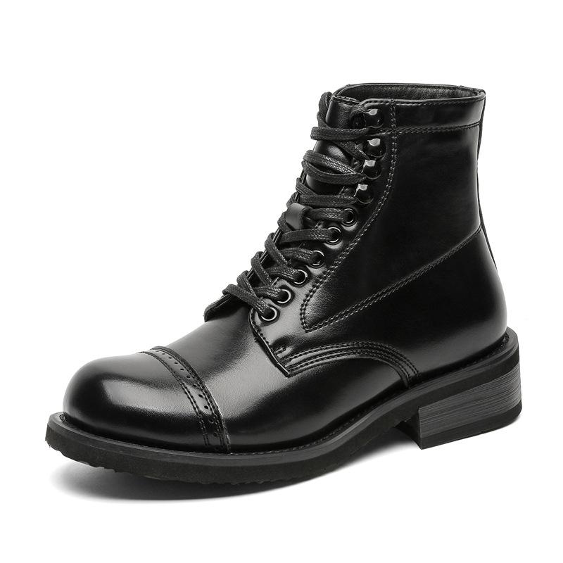 

мужская роскошная модная высокая мотоциклетная обувь черные трендовые оригинальные кожаные туфли для вечеринки банкета платья ковбойские сапоги длинные боты мужские 280 чёрный