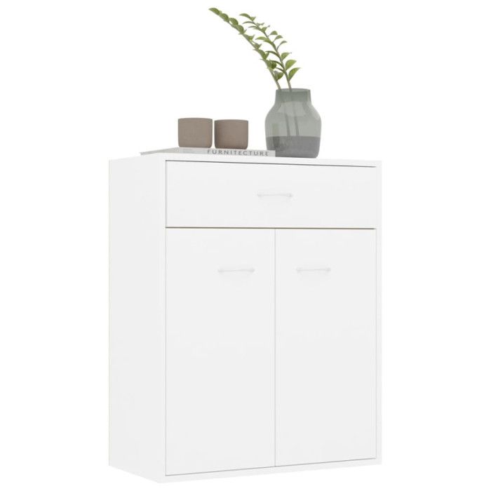 VidaXL Buffet Blanc 60 x 30 x 75 cm Aggloméré